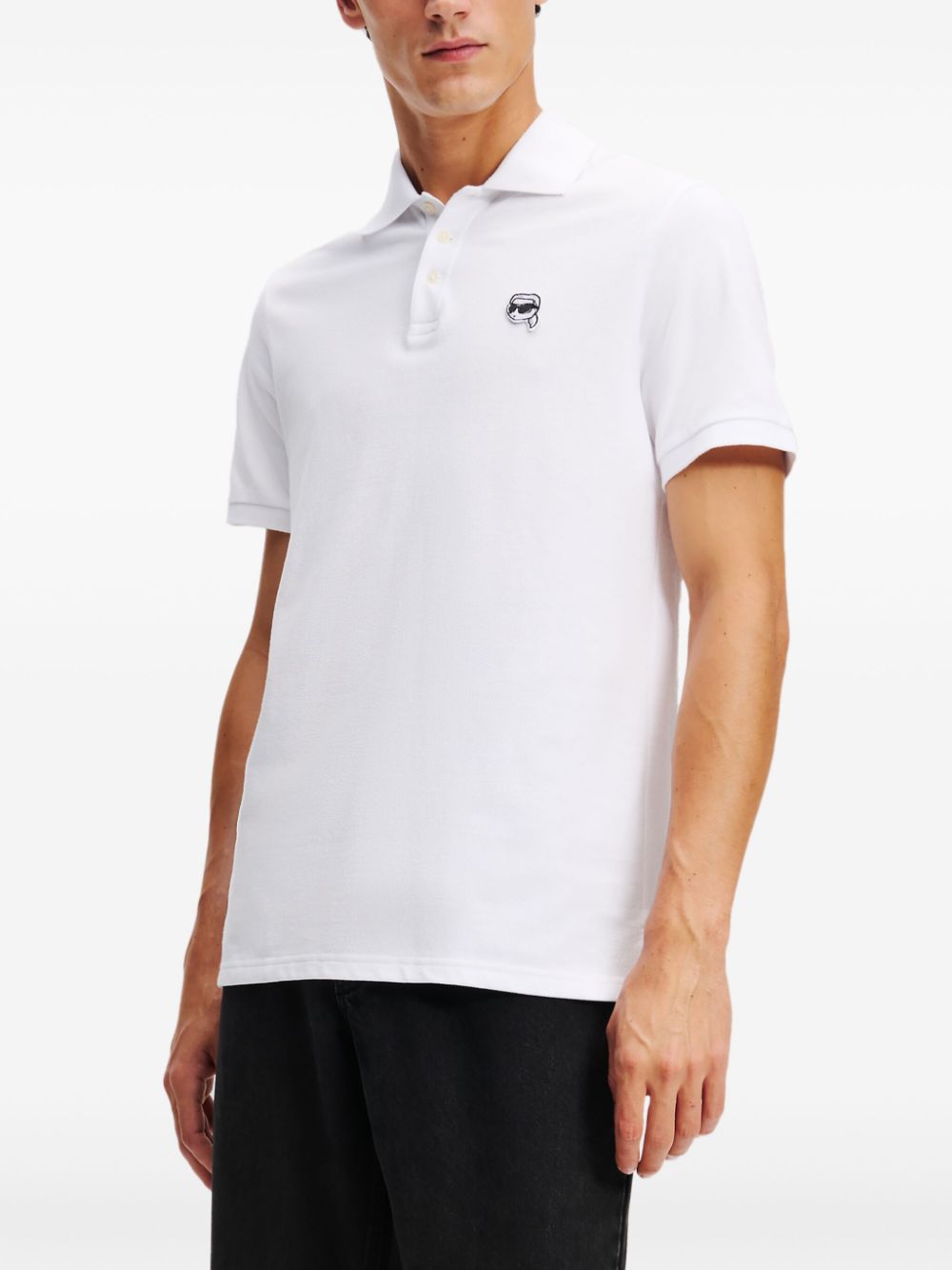 Karl Lagerfeld Ikon poloshirt Wit