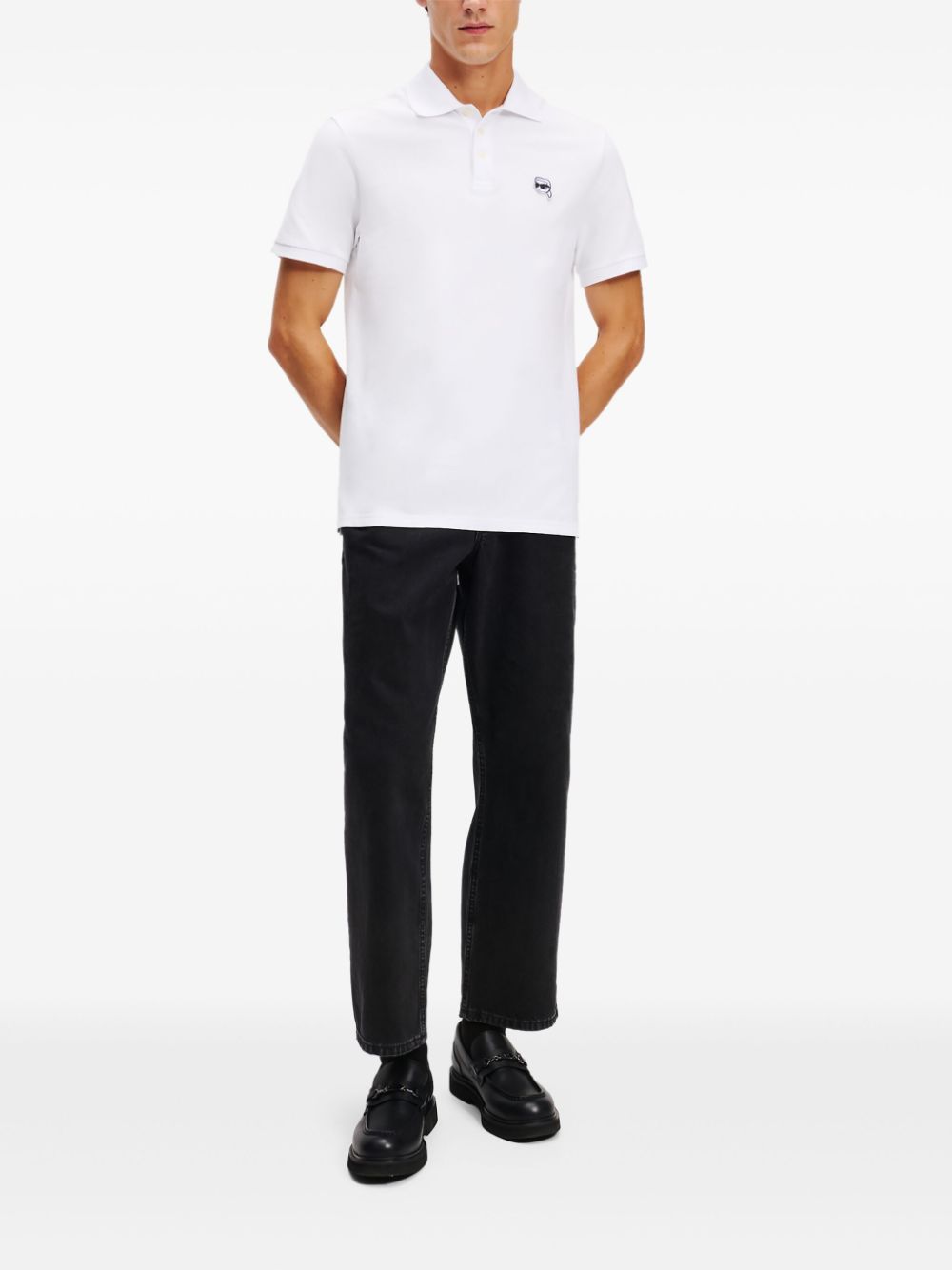 Karl Lagerfeld Ikon polo shirt - Wit