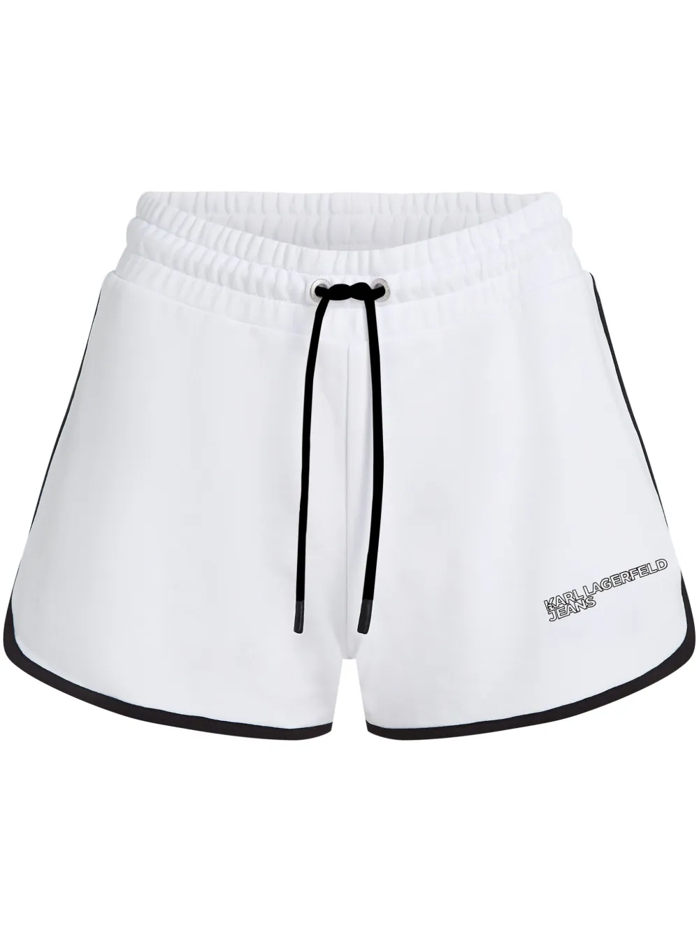 drawstring track shorts