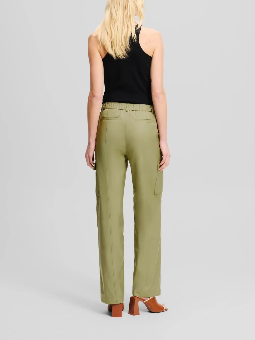 KARL LAGERFELD COTTON-BLEND CARGO TROUSERS