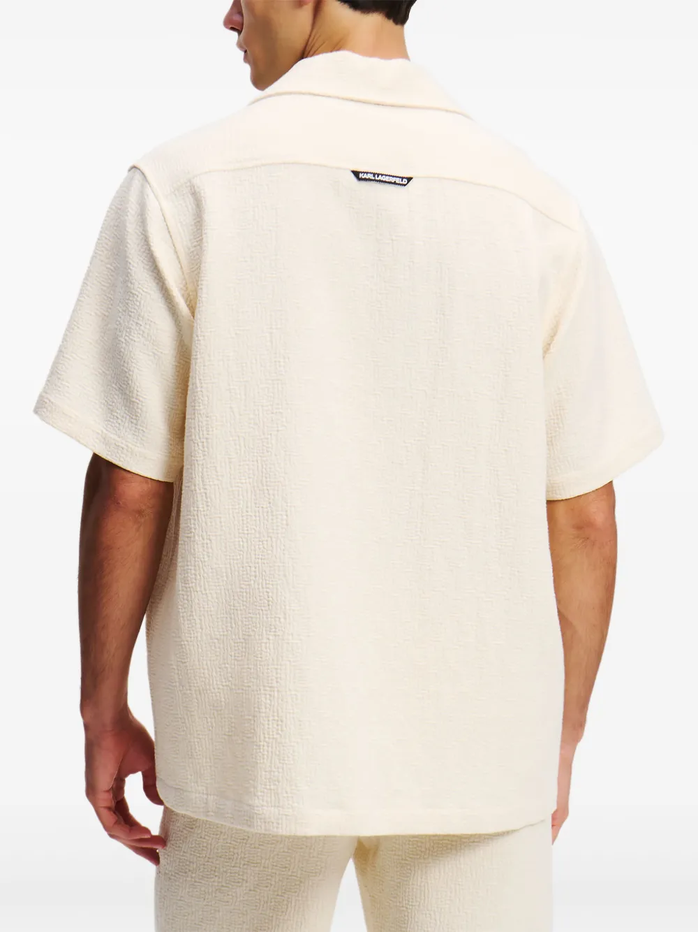 Karl Lagerfeld Bambula overhemd met korte mouwen Beige