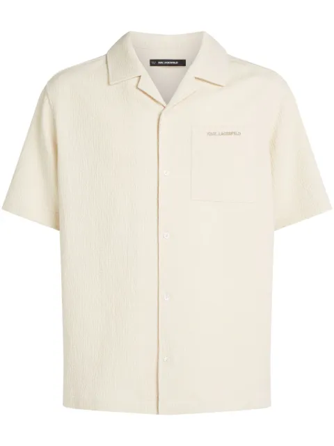 Karl Lagerfeld short-sleeve bambula shirt