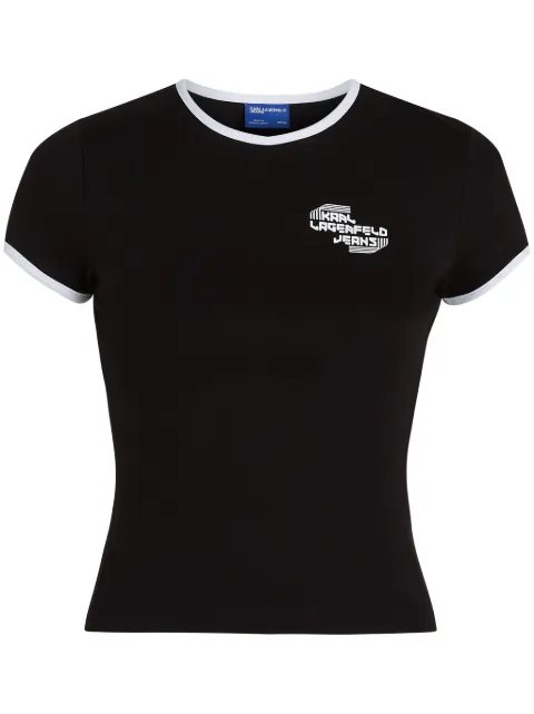 Karl Lagerfeld Jeans playera con logo estampado