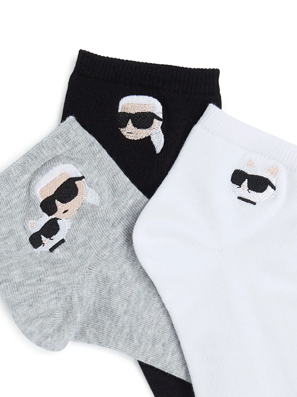 Karl Lagerfeld Drie paar Ikon sokken Zwart