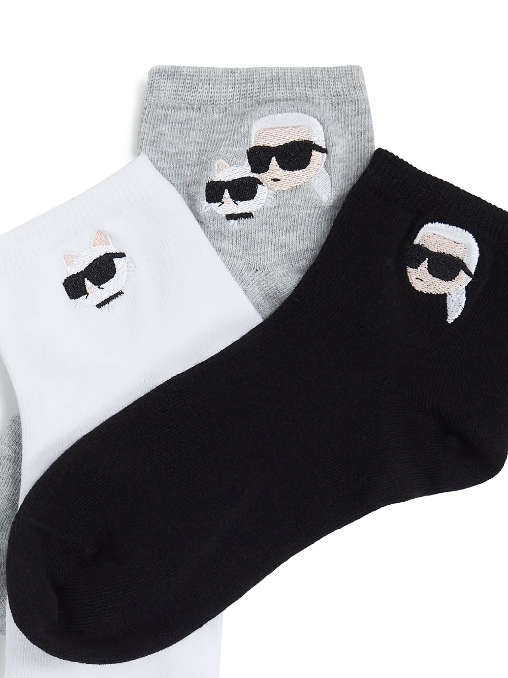 Karl Lagerfeld Drie paar Ikon sokken Zwart