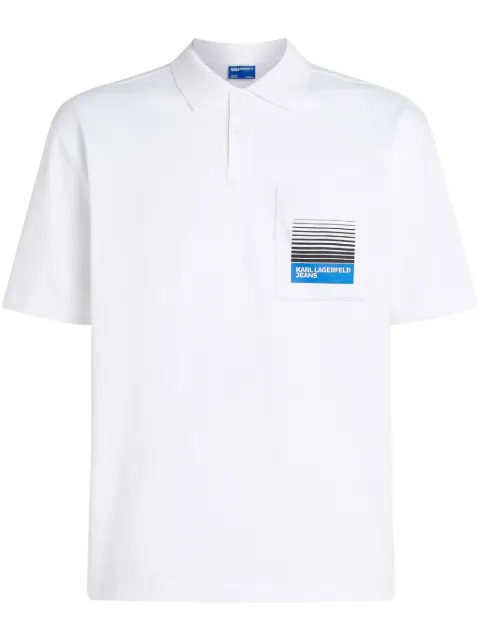 Karl Lagerfeld Jeans logo-print-pocket polo shirt 