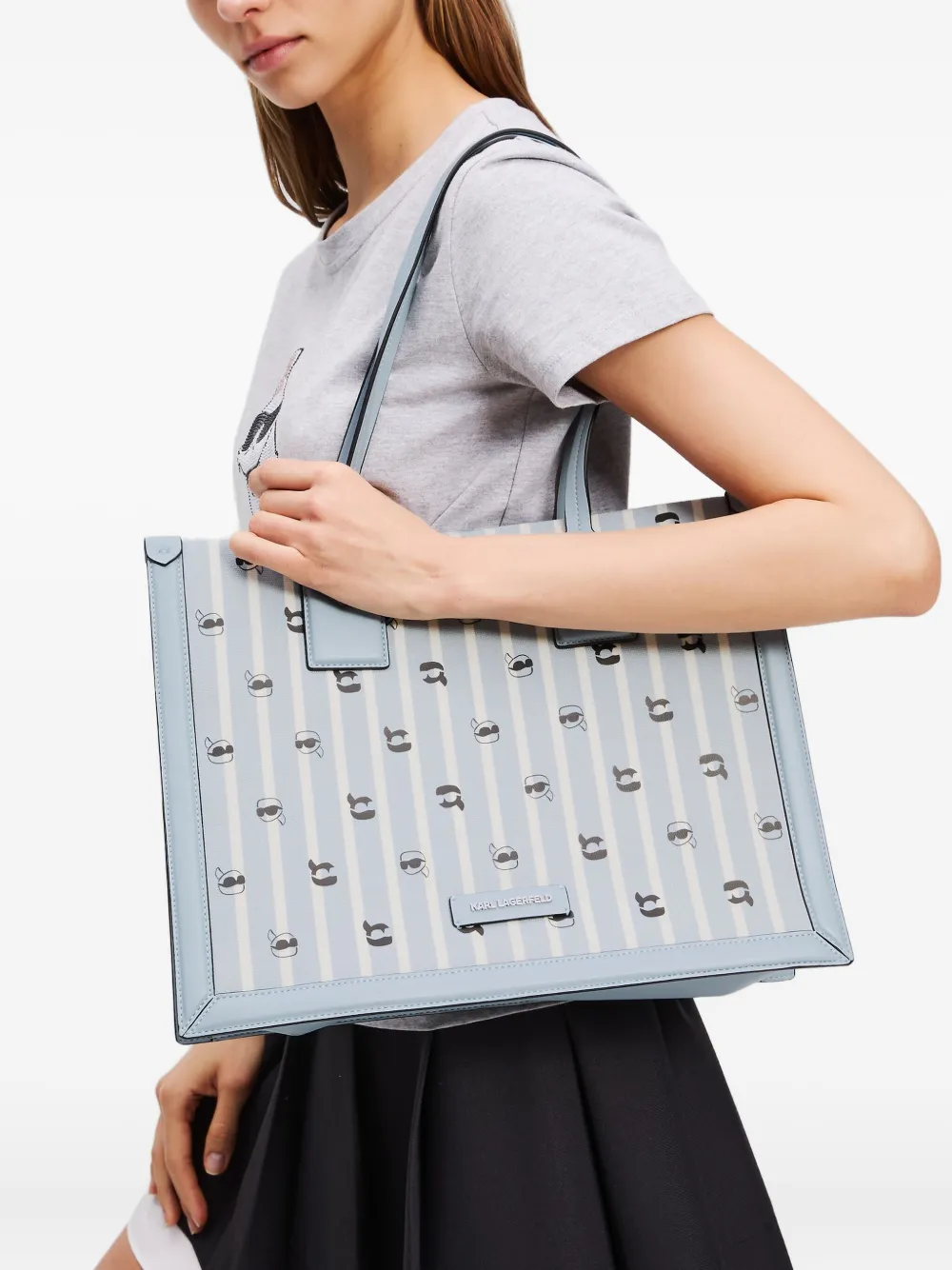 Karl Lagerfeld Ikon medium shopper Blauw