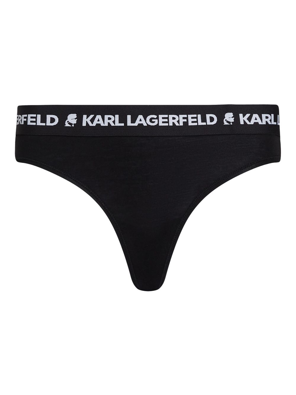 Karl Lagerfeld logo-waistband thongs (pack of three) - Zwart