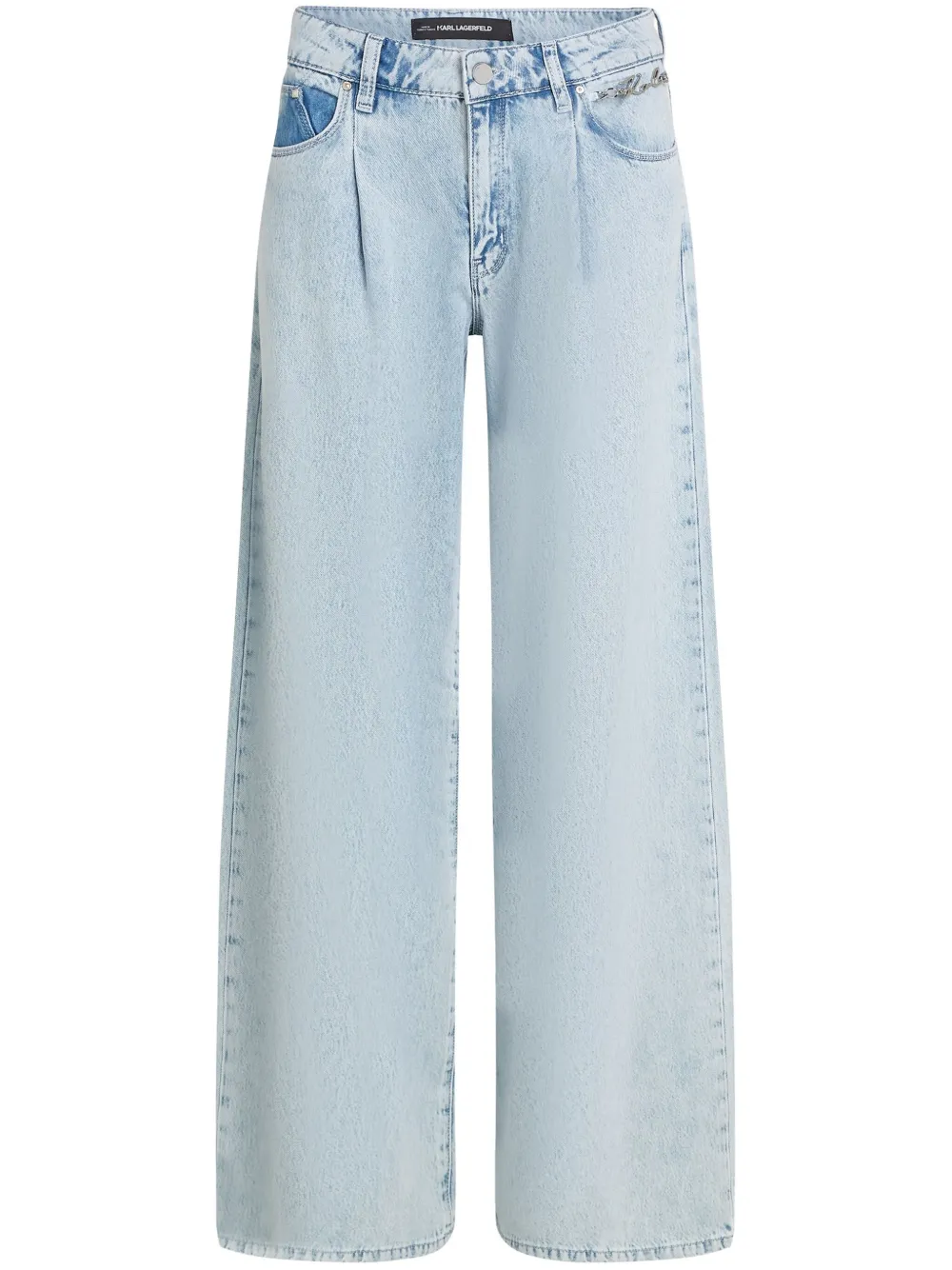 Karl Lagerfeld Jeans met logoplakkaat Blauw