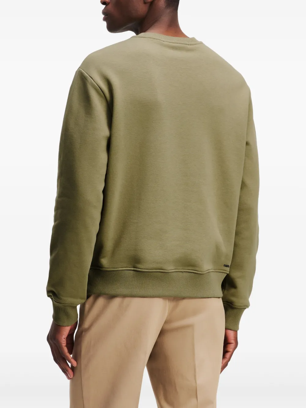 Karl Lagerfeld Kameo sweater met geborduurd logo Groen