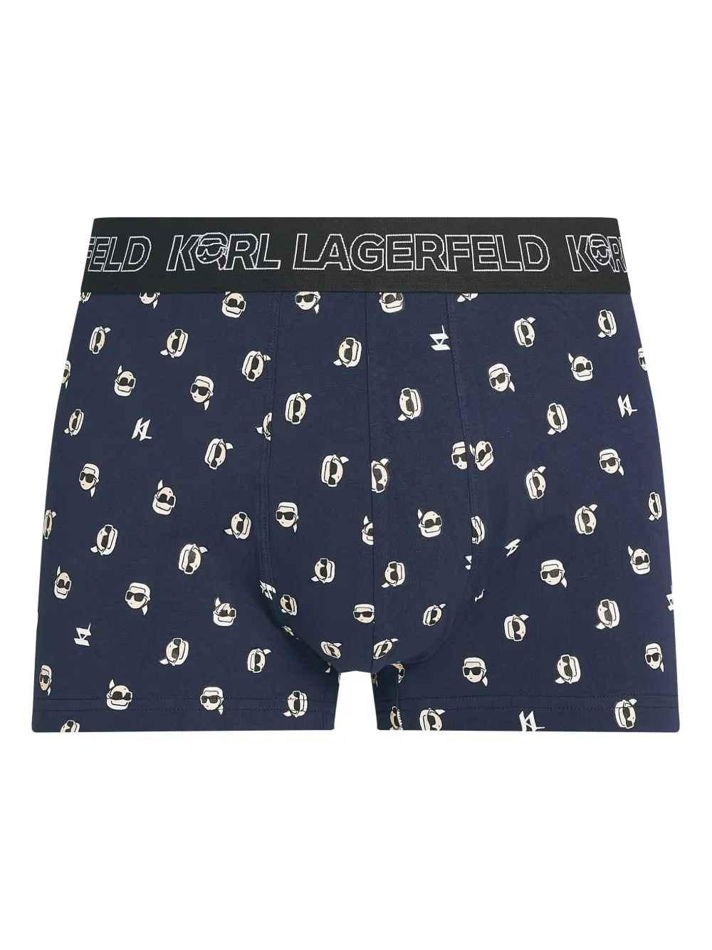 Karl Lagerfeld Drie Ikon boxershorts met print - Blauw