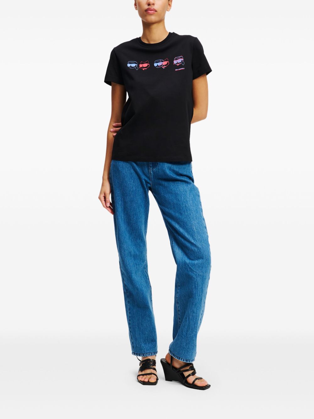 Karl Lagerfeld T-shirt met print - Zwart