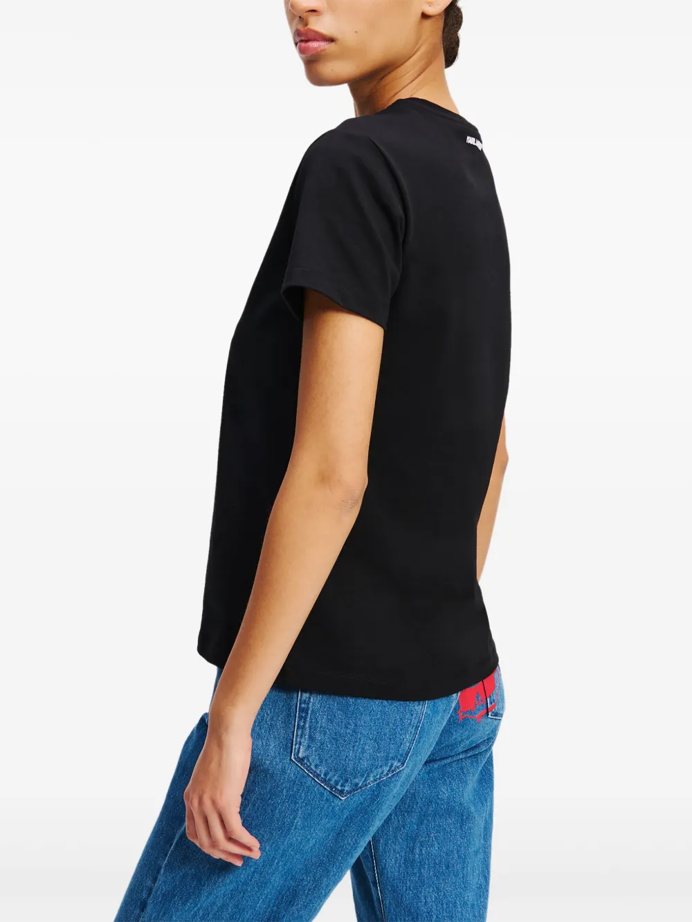 Shop Karl Lagerfeld Printed T-shirt In Black