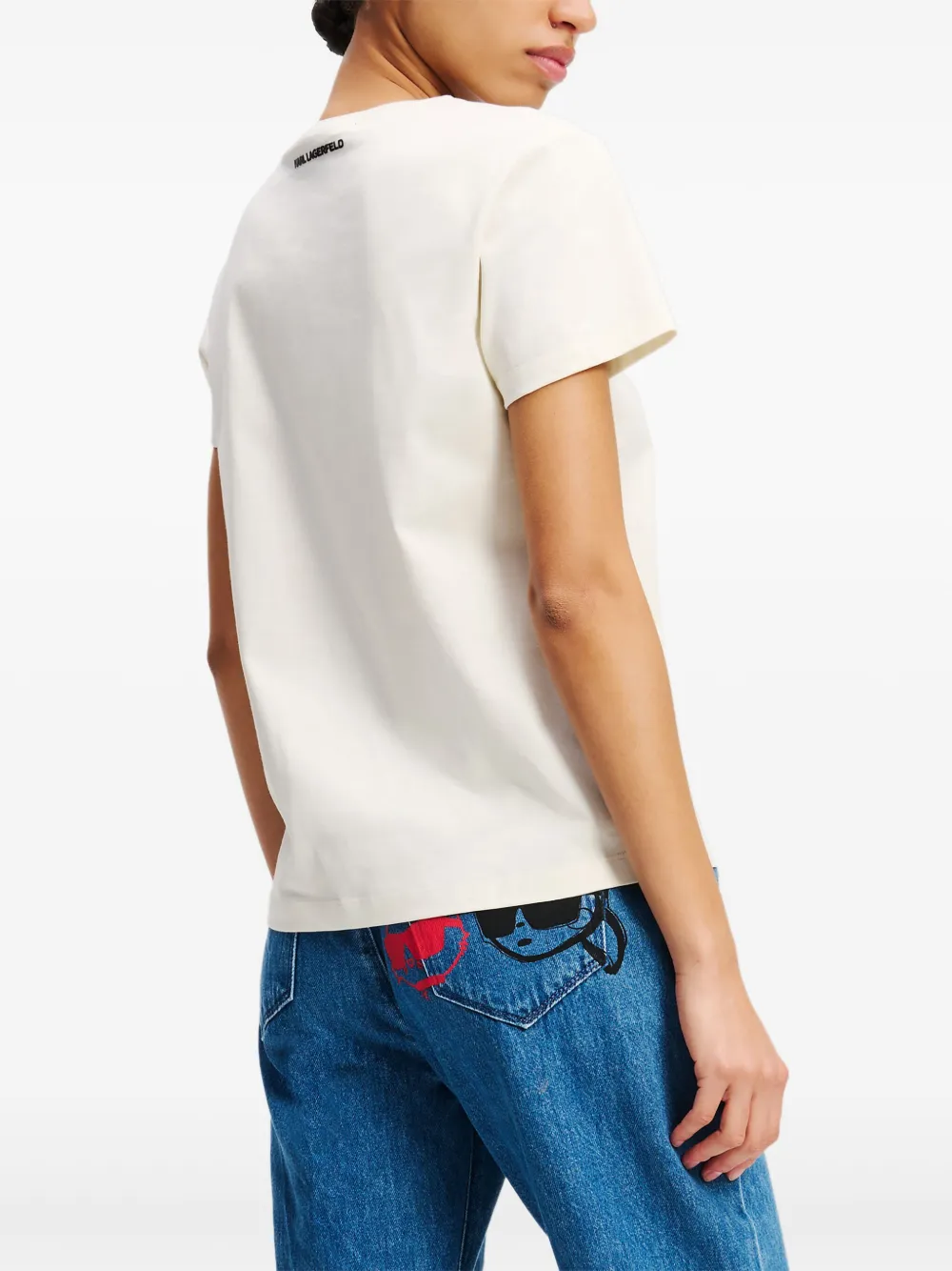Karl Lagerfeld Ikon colourblocking T-shirt Wit