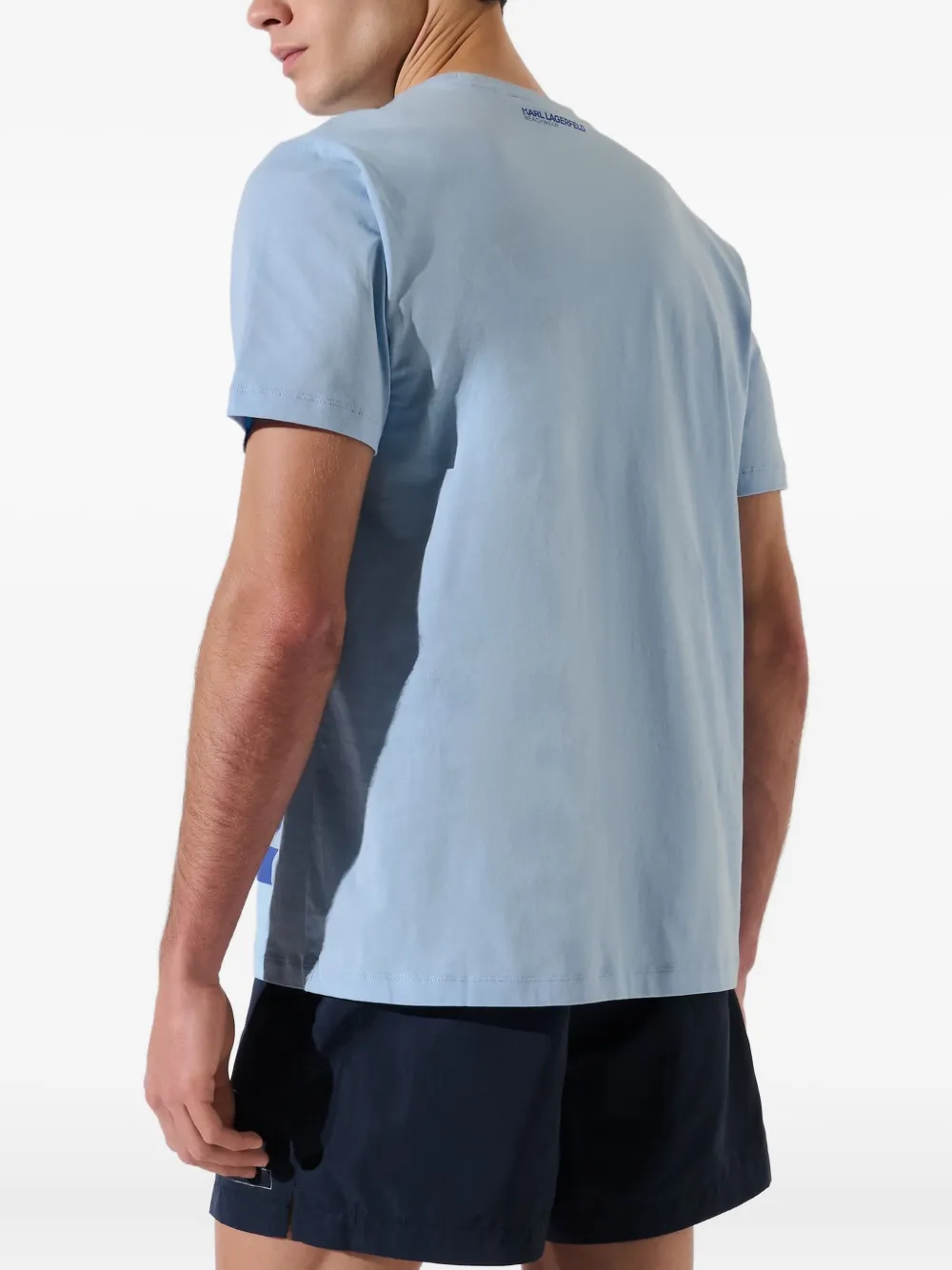 Karl Lagerfeld T-shirt met logoprint Blauw