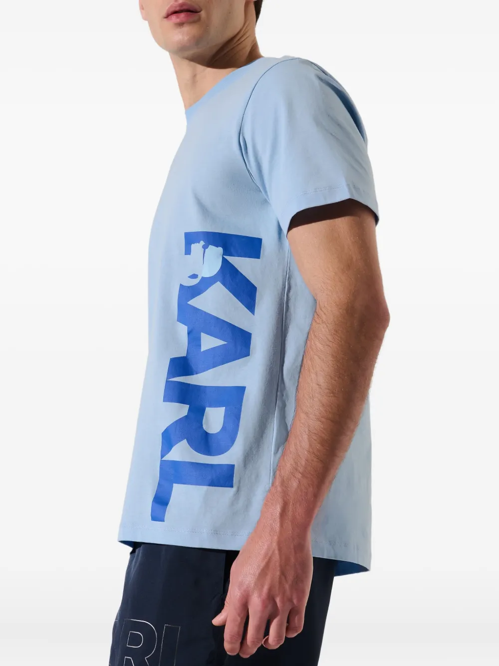 Karl Lagerfeld T-shirt met logoprint Blauw