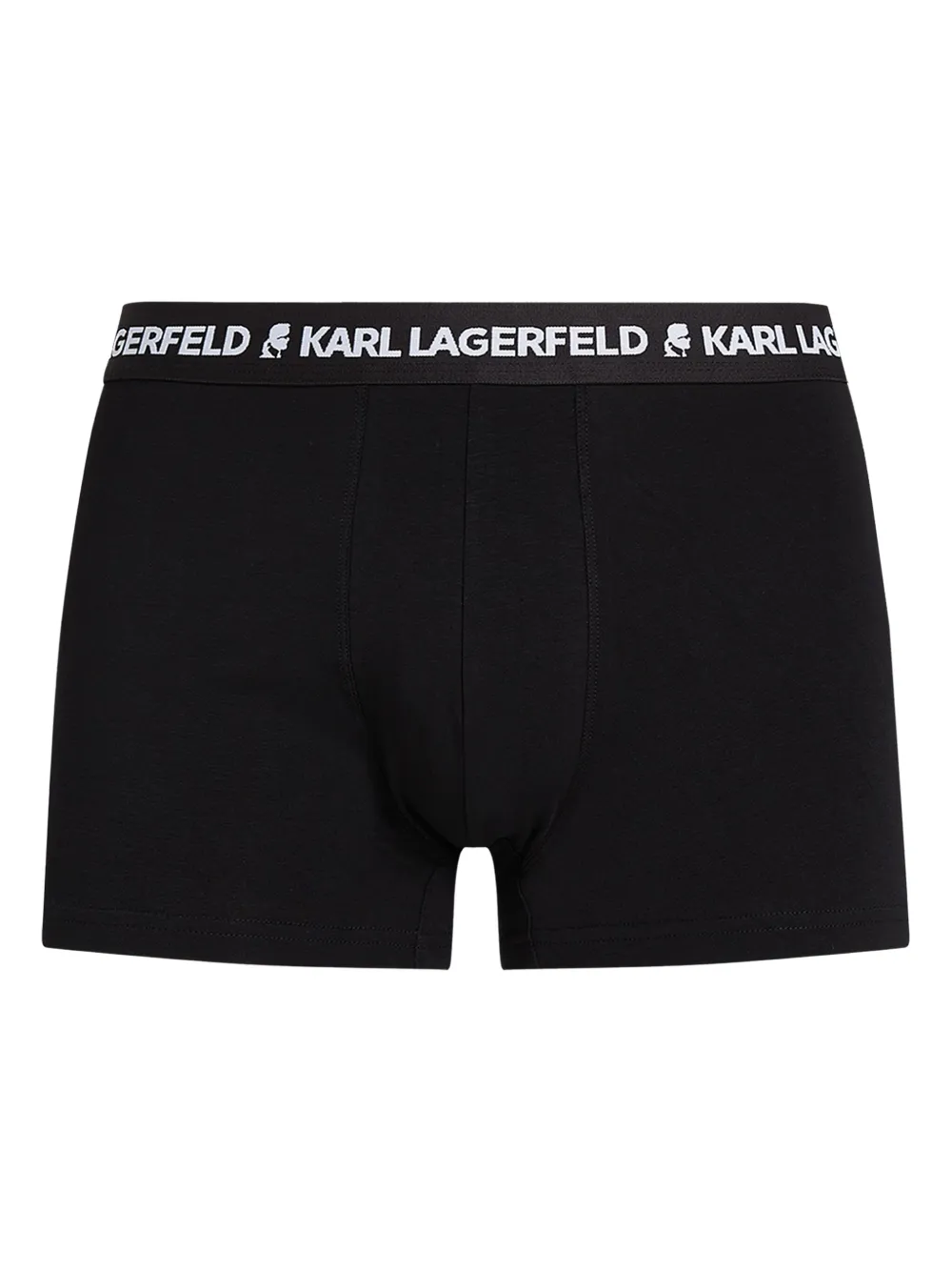 Karl Lagerfeld Drie boxershorts met logoband - Zwart