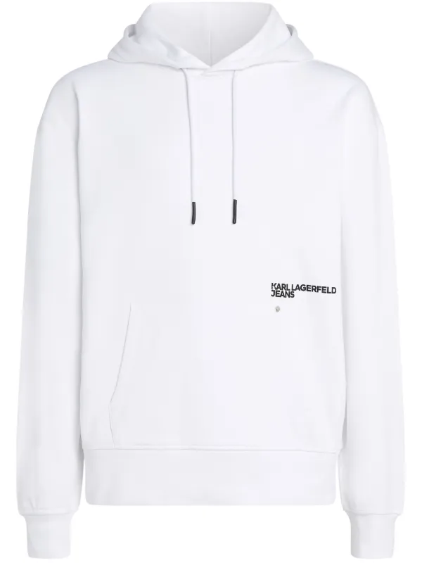 Karl Lagerfeld Jeans graphic-print Hoodie White FARFETCH TR