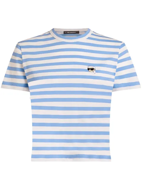 Karl Lagerfeld Gestreiftes Ikon T-Shirt
