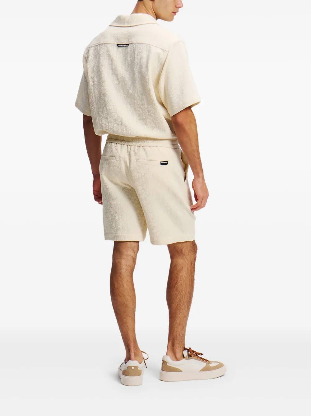 Karl Lagerfeld Katoenen bambula shorts Beige