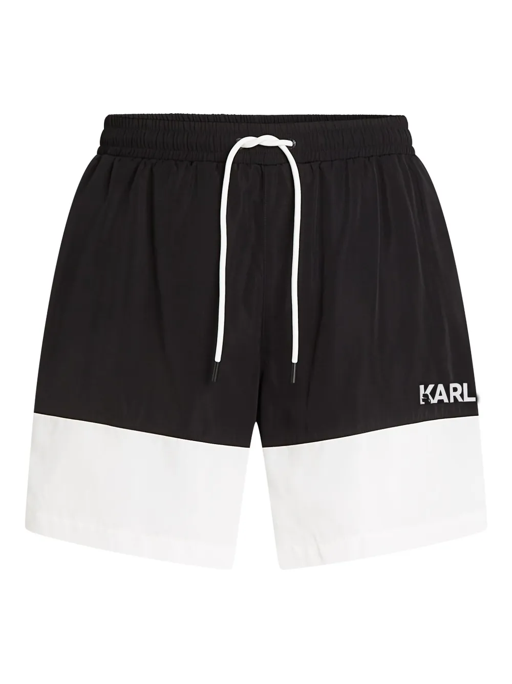 Karl Lagerfeld カラーブロック トランクス水着 - ブラック Karl Lagerfeld カラーブロック トランクス水着 - ブラック