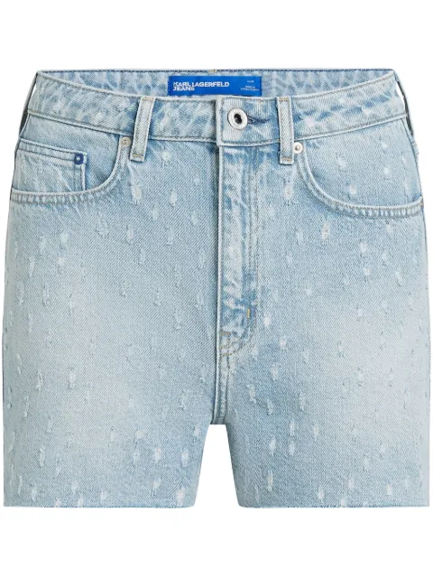 Karl Lagerfeld Jeans bouclé denim shorts