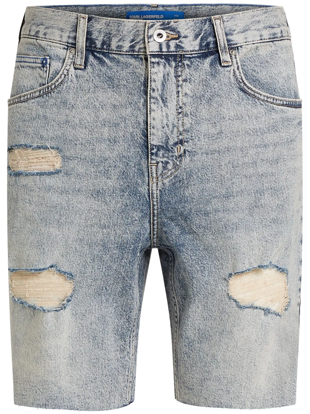 distressed relaxed denim shorts