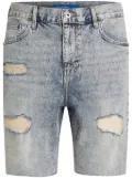Karl Lagerfeld Jeans distressed relaxed denim shorts - Blue