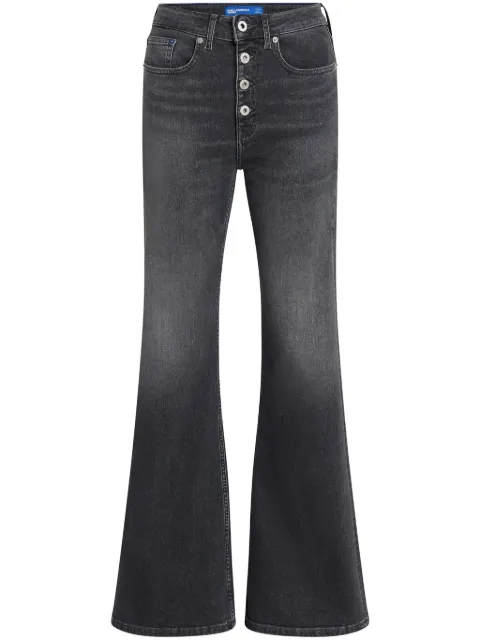Karl Lagerfeld Jeans jeans acampanados con tiro alto