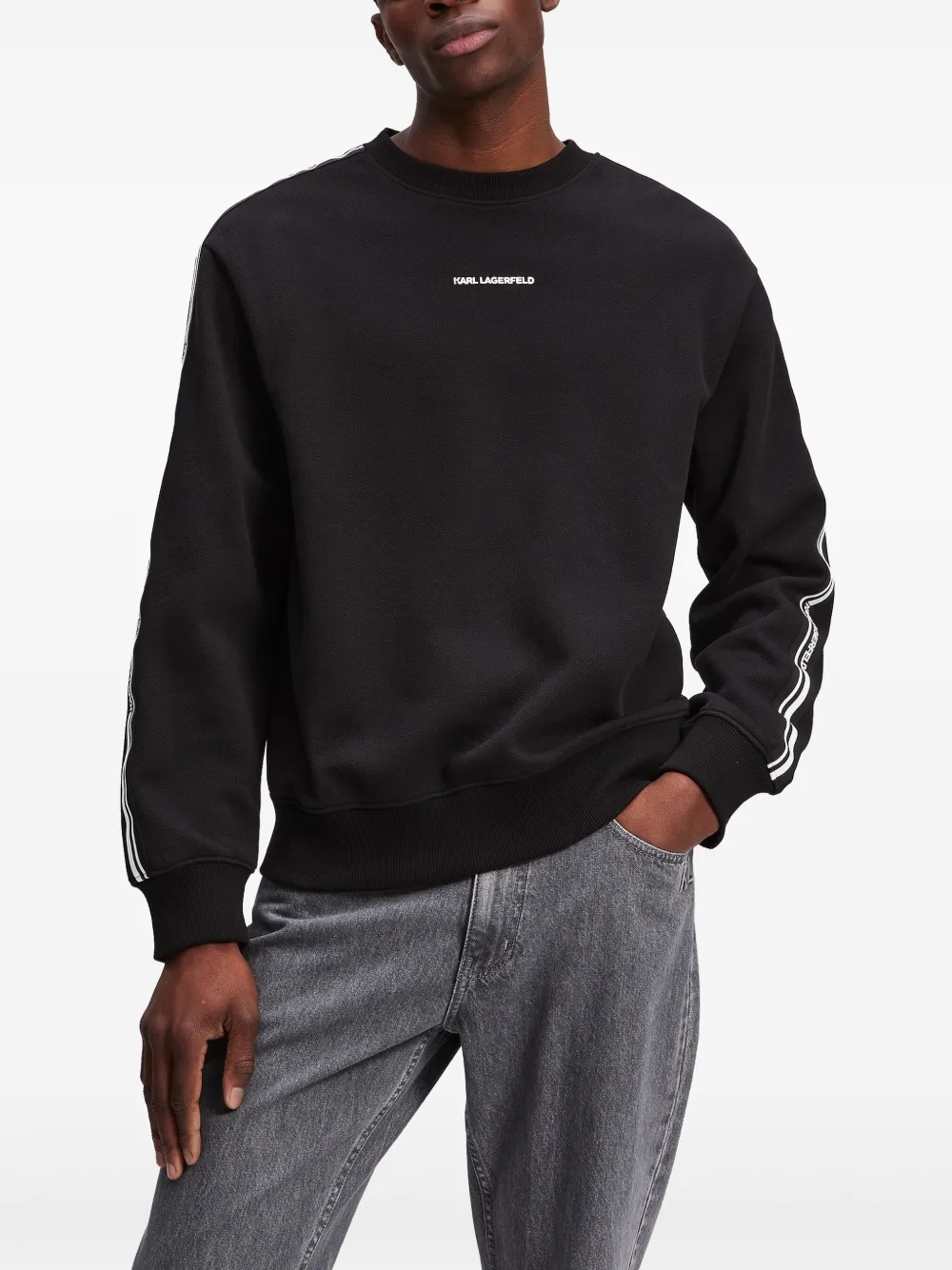 Karl Lagerfeld Sweater met logoprint Zwart