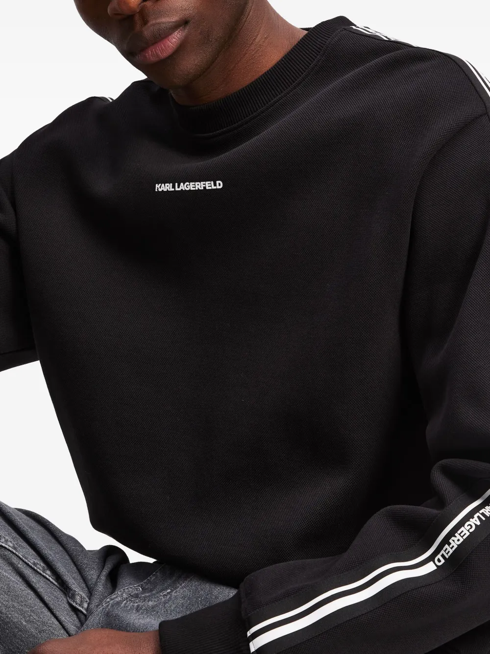 Karl Lagerfeld Sweater met logoprint Zwart
