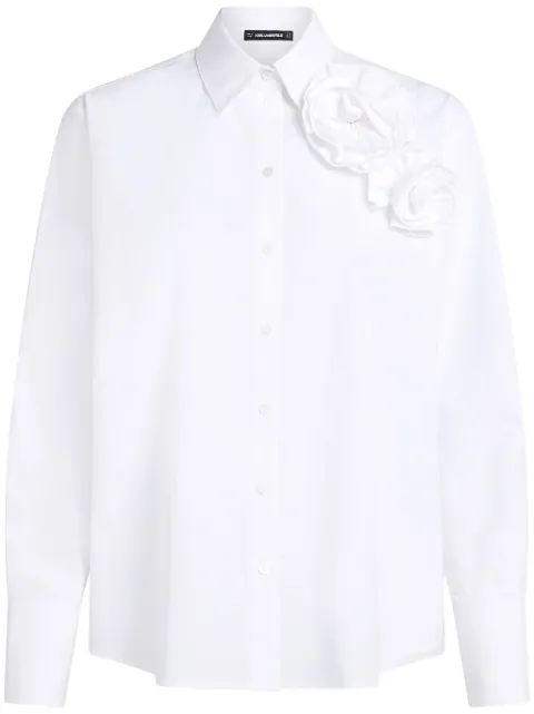 Karl Lagerfeld camisa con aplique floral