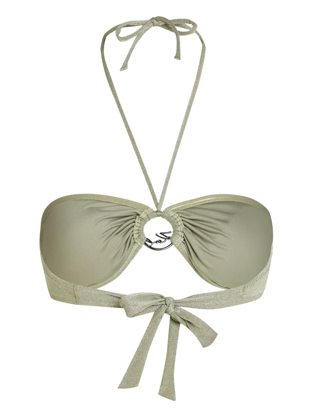 Karl Lagerfeld Bikinitop met logo-ring - Groen