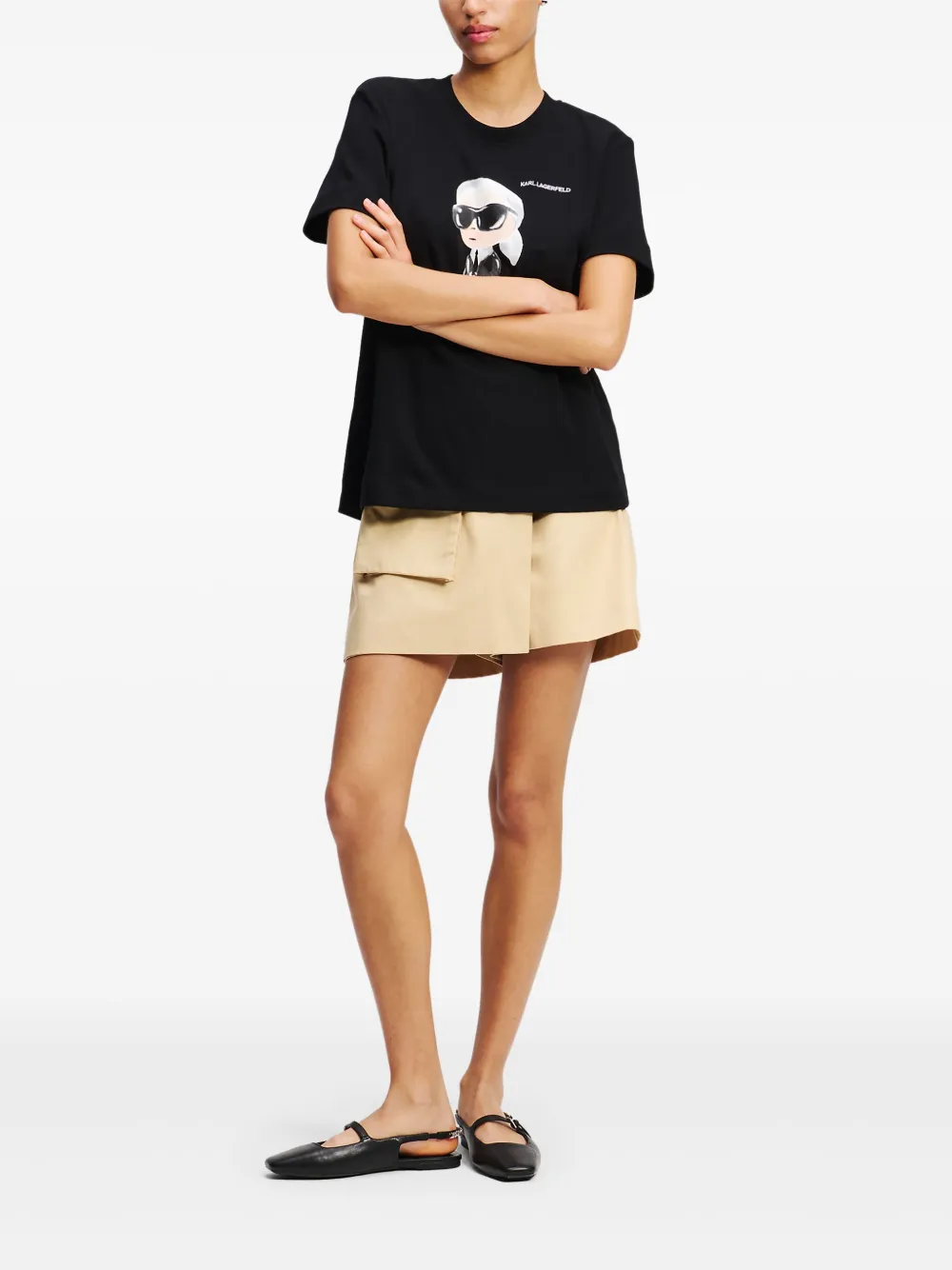 Karl Lagerfeld T-shirt met print - Zwart