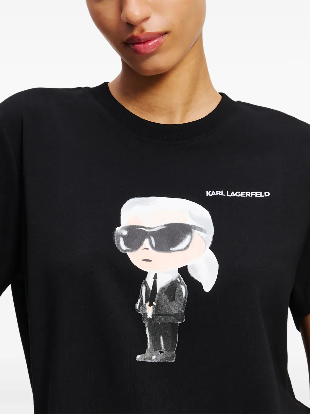 Karl Lagerfeld T-shirt met print Zwart