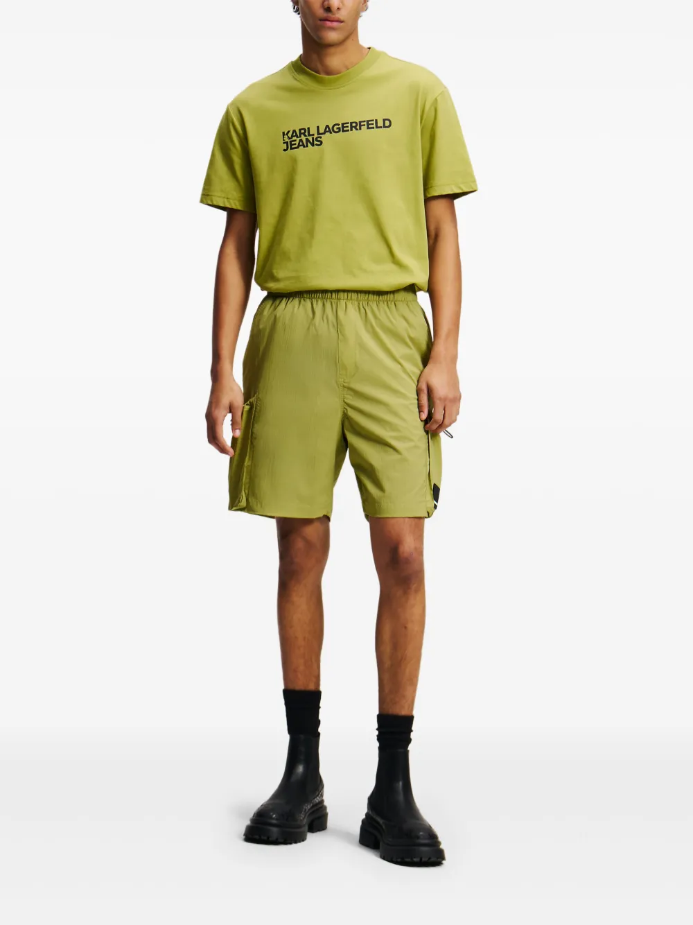 Karl Lagerfeld Jeans Box cargo shorts - Groen