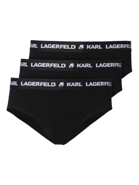 Karl Lagerfeld set de  tres piezas de ropa interior con logo en la pretina