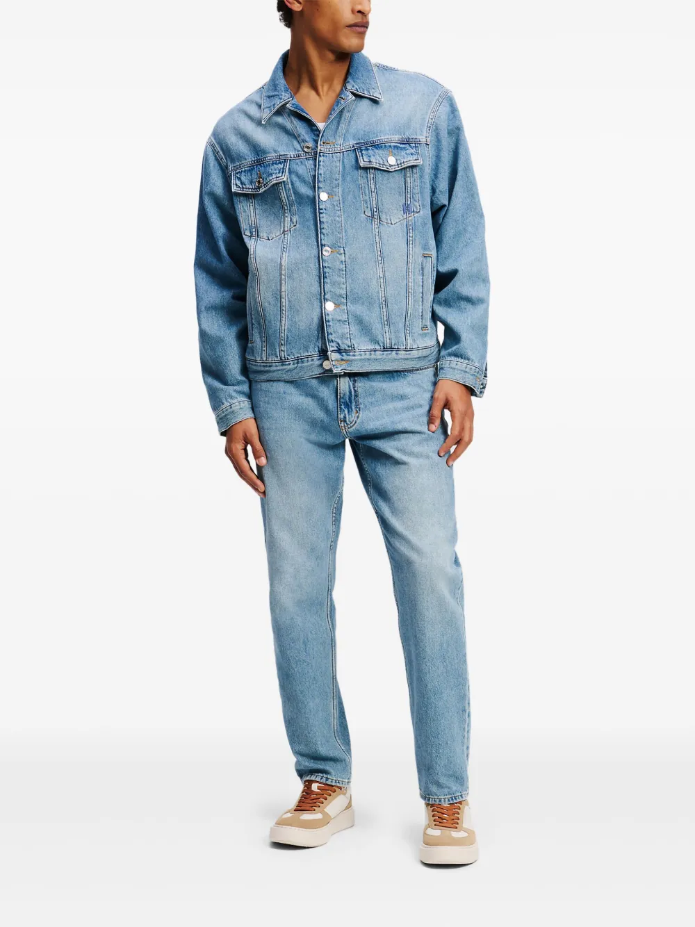 Karl Lagerfeld Denim jack met logoprint - Blauw