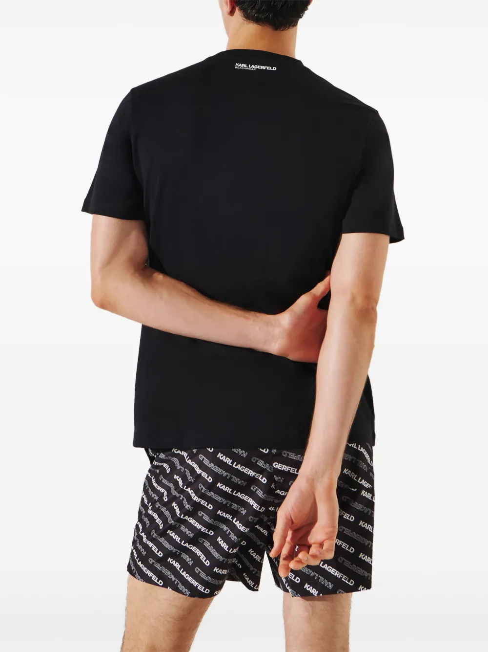 Karl Lagerfeld T-shirt met logoprint Zwart