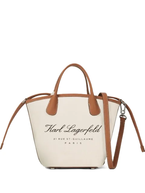Karl Lagerfeld logo-print drawstring tote bag