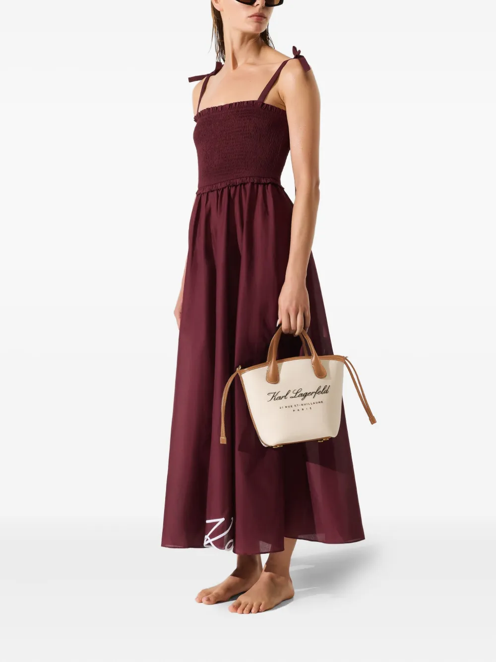 Karl Lagerfeld Shopper met logoprint - Beige