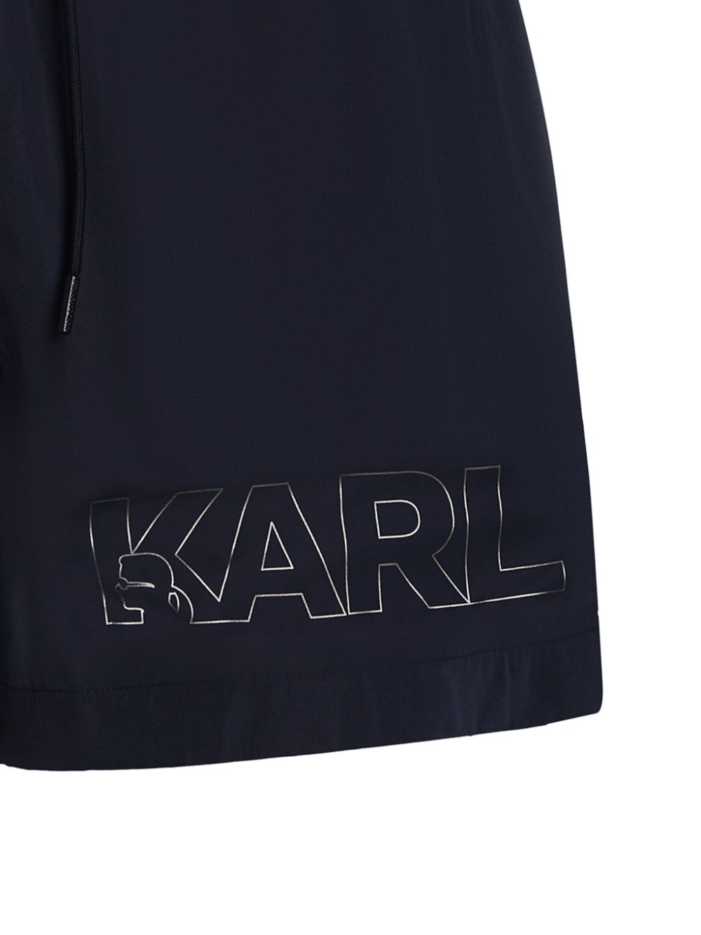 Karl Lagerfeld Zwembroek met logoprint - Blauw