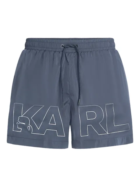 Karl Lagerfeld shorts de playa con logo estampado