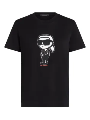 Karl Lagerfeld Ikon Choupette T-shirt | Black | FARFETCH