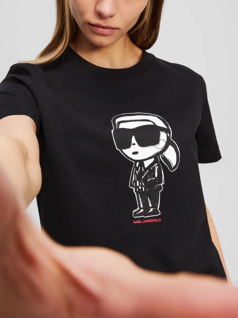 Karl Lagerfeld Ikon T-shirt Zwart