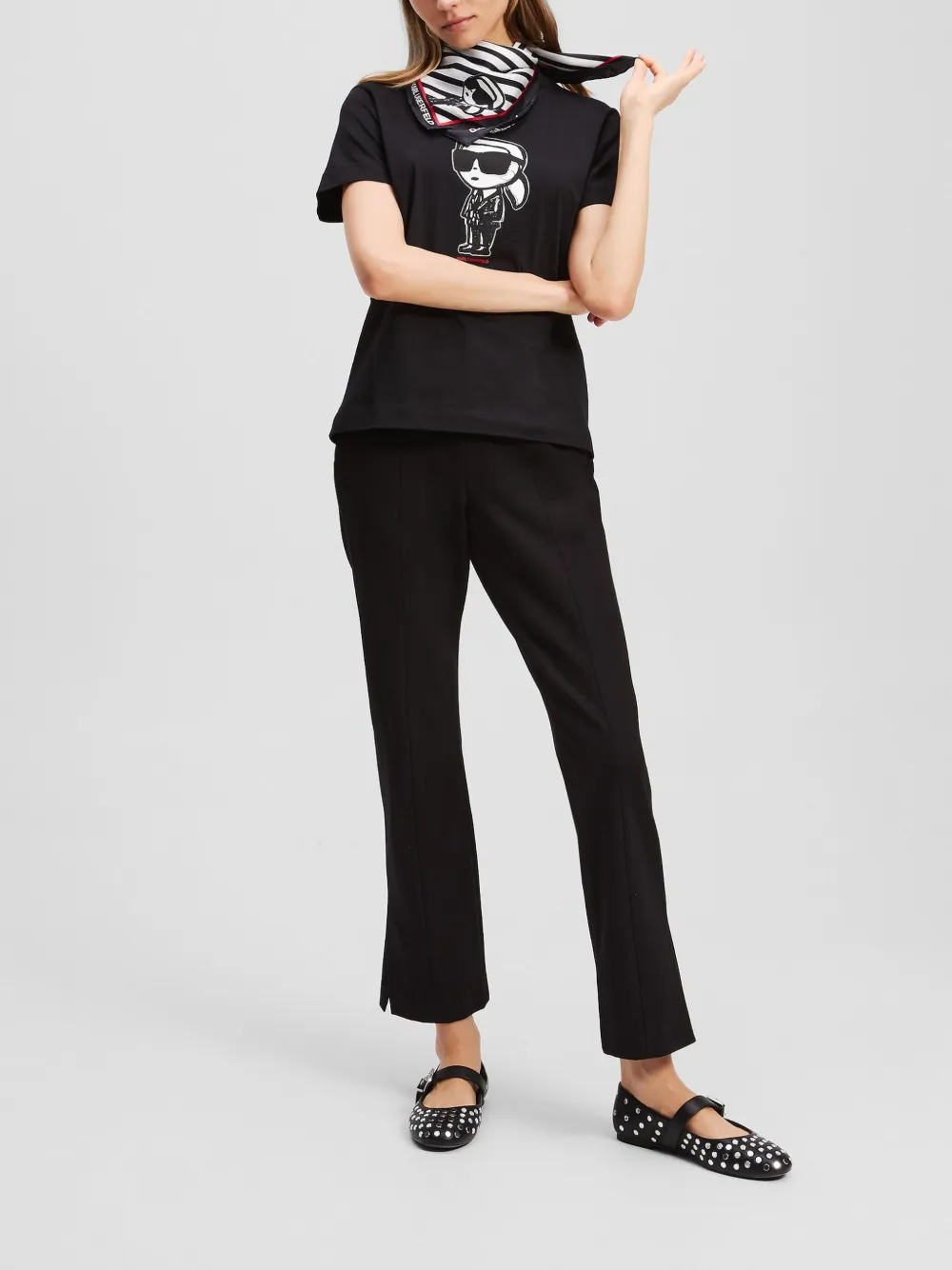 Karl Lagerfeld Ikon T-shirt Zwart