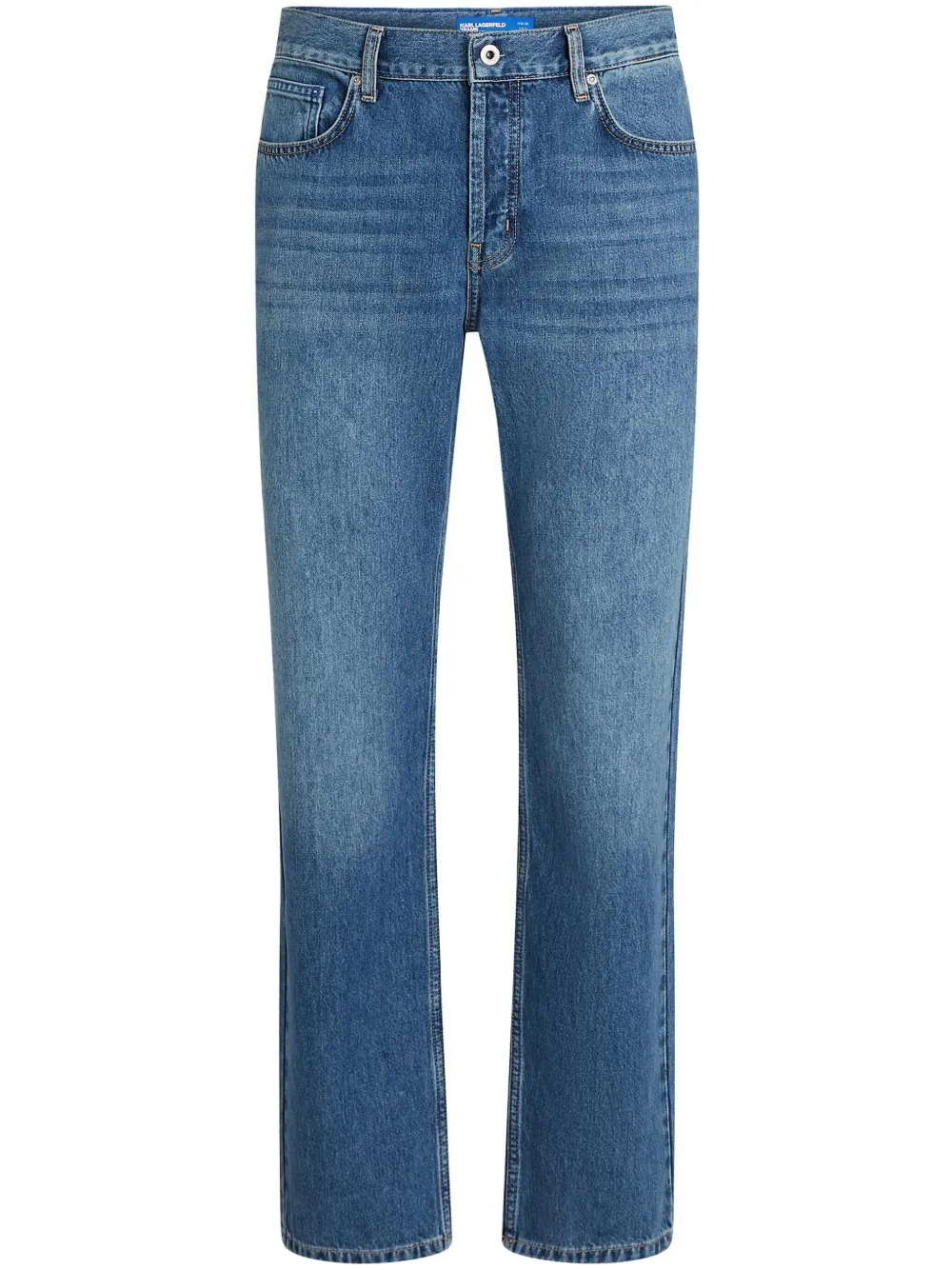 logo tag straight-leg jeans