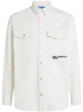 Karl Lagerfeld Jeans Karl print denim overshirt - White