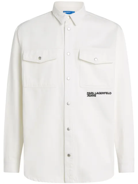 Karl Lagerfeld Jeans Karl print denim overshirt
