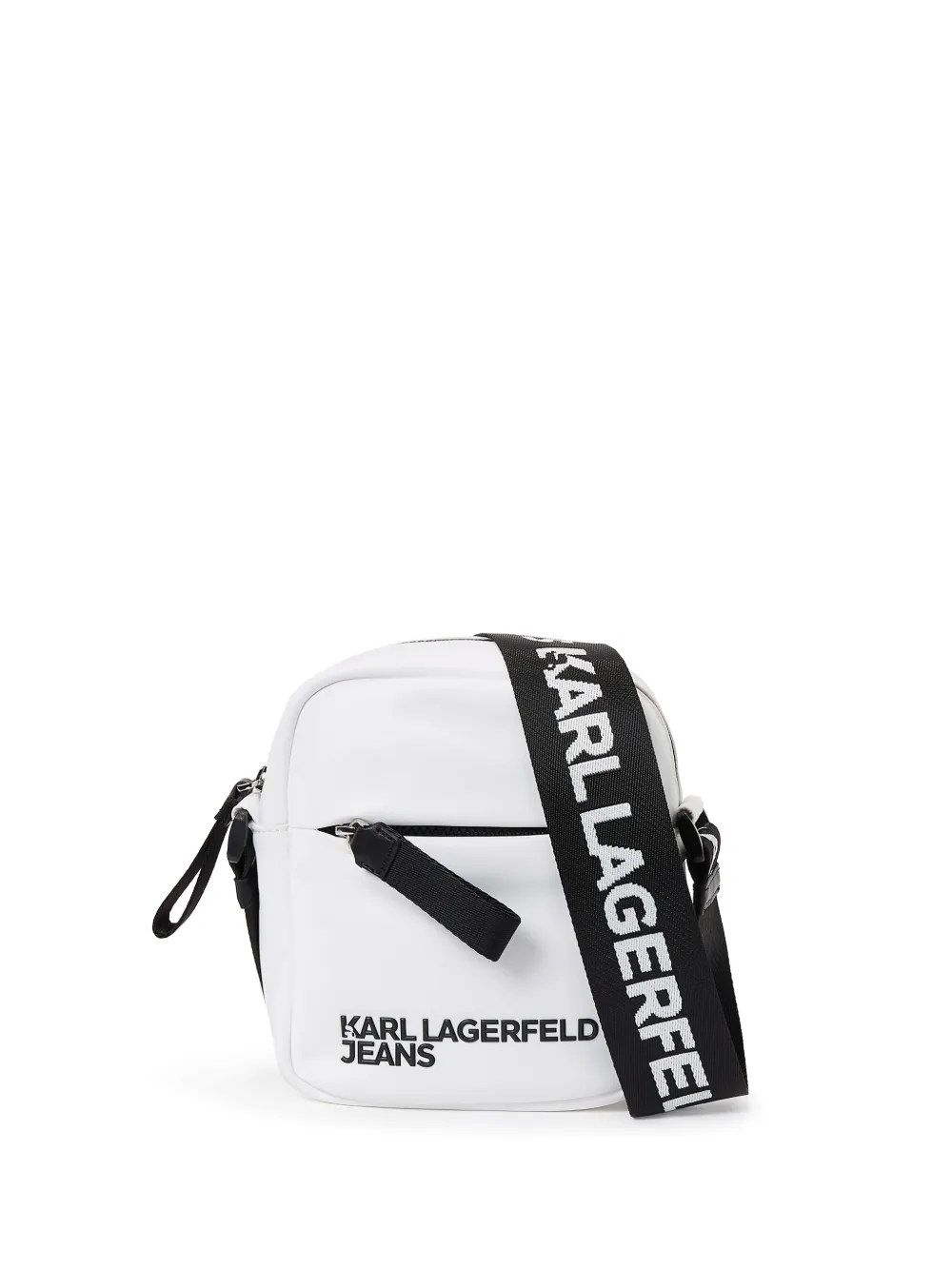 logo-embossed messenger bag